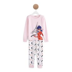 Miraculous Ensemble pyjama en velours fille (rose)