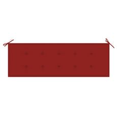 Coussin de banc de jardin Rouge 150 x 50 x 3 cm
