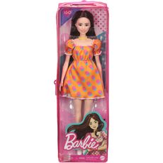 BARBIE Poupée Barbie Fashionistas - Robe orange