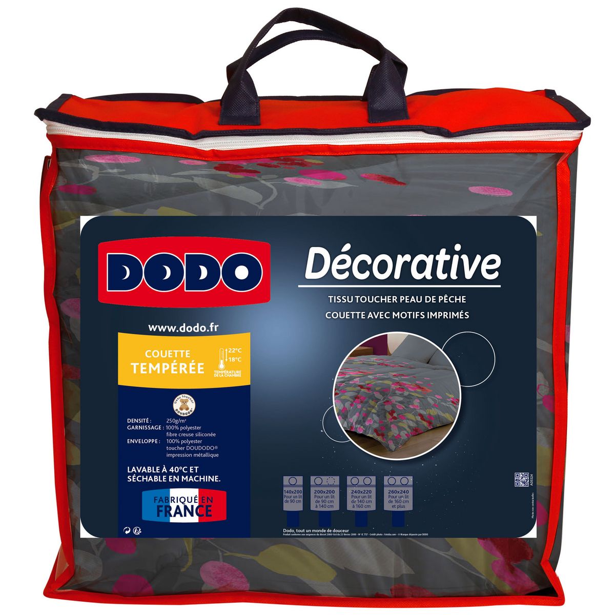 Dodo Couette Temperee Imprimee Fleurs Decorative Pas Cher A Prix Auchan