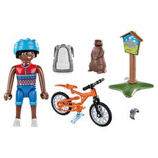 PLAYMOBIL 70303 - Spécial Plus - Cycliste avec marmotte 