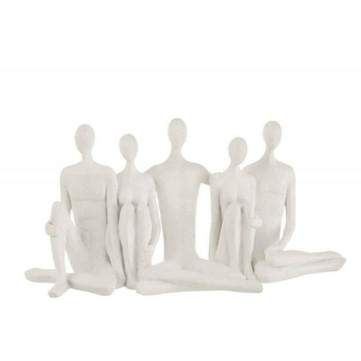 Paris Prix Statuette Déco  5 Personnages  44cm Blanc