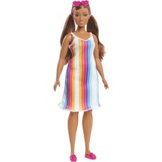 BARBIE Poupée Barbie Aime les océans - Robe rayures arc-en-ciel
