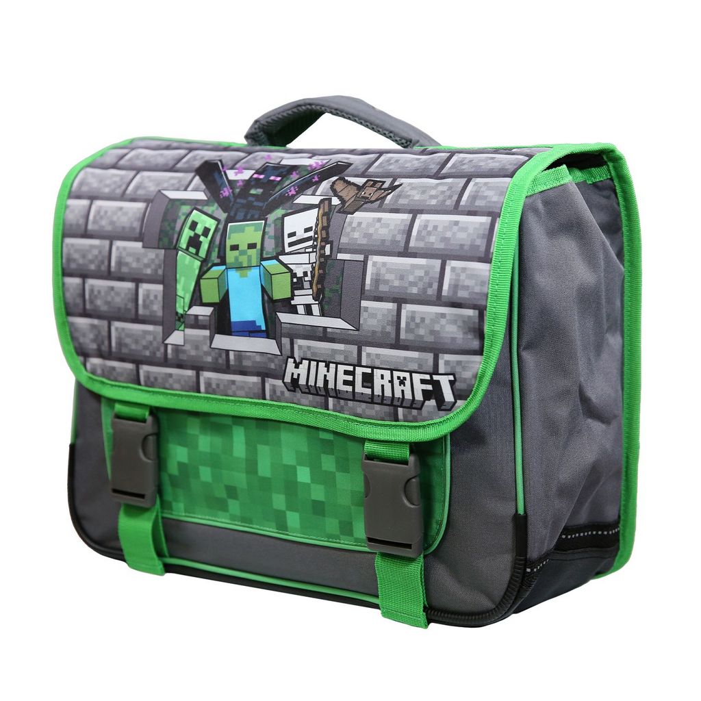 Bagtrotter Cartable 38 cm Minecraft Jeu Video Gris Bagtrotter pas cher Auchan