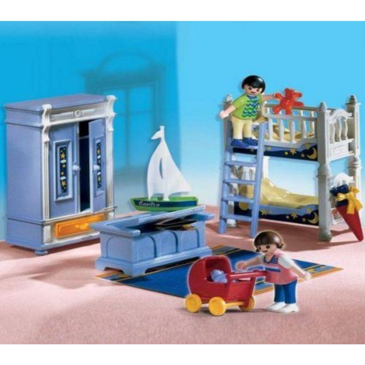 playmobil chambre enfant lits superposés