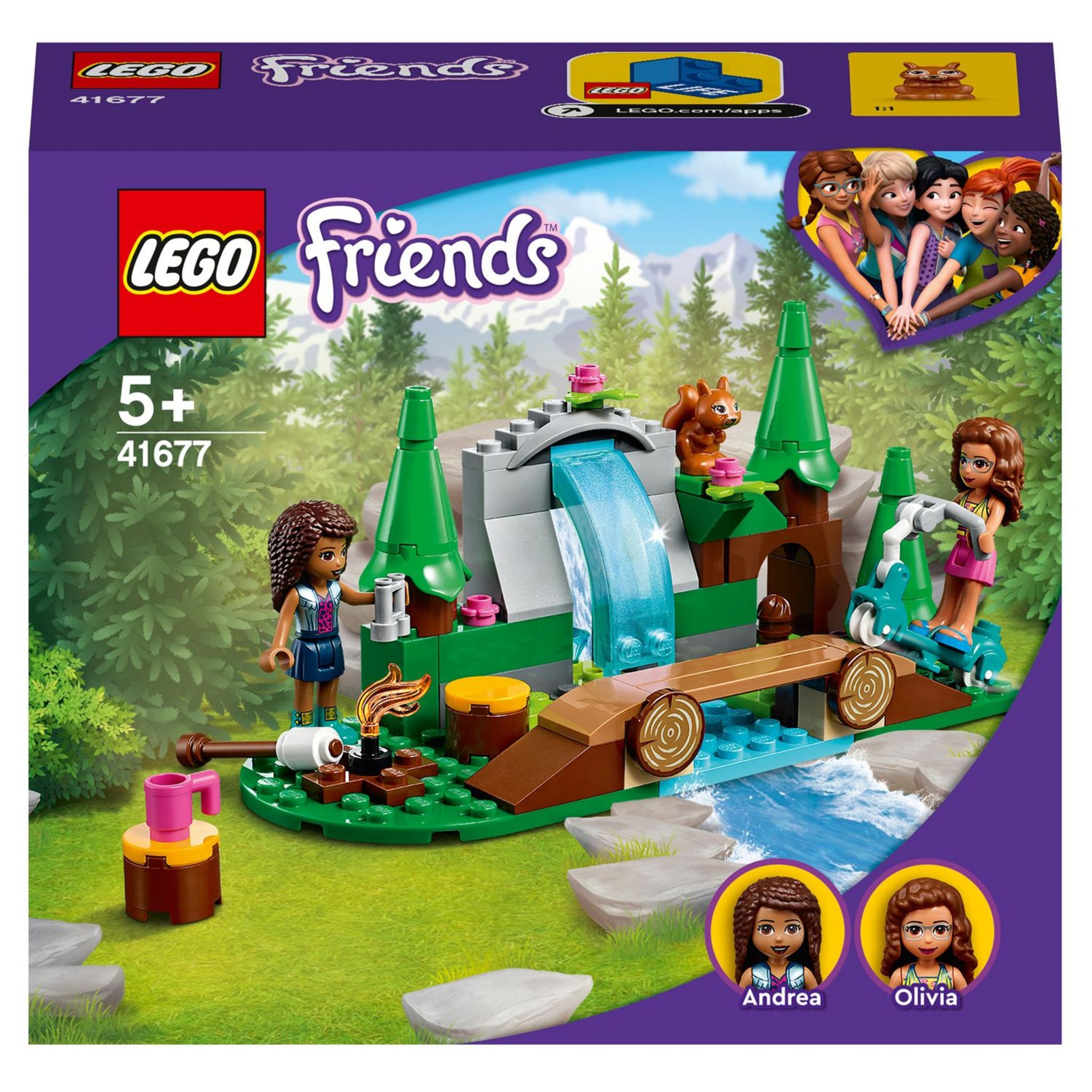 Lego 41677 friends la cascade dans la foret – jeu de construction avec mini  poupées andréa et olivia + écureuil jouet enfant 5 ans - La Poste