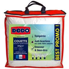 DODO Couette DODO tempérée anti-acariens 300g/m² DOUCE QUIETUDE (Blanc)