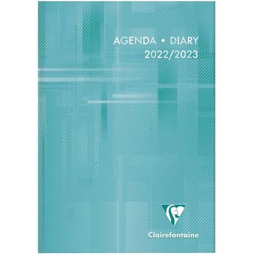 Agenda scolaire journalier 12x17cm bleu clair 2022-2023
