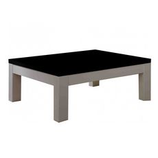 Table basse rectangle GENOVA bicolore ( blanc-noir)