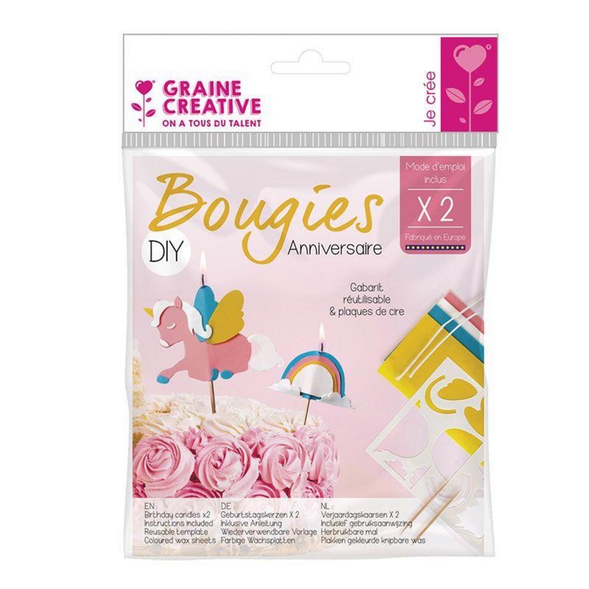 Graine Creative Bougies D Anniversaire Licorne A Faire Soi Meme Pas Cher A Prix Auchan