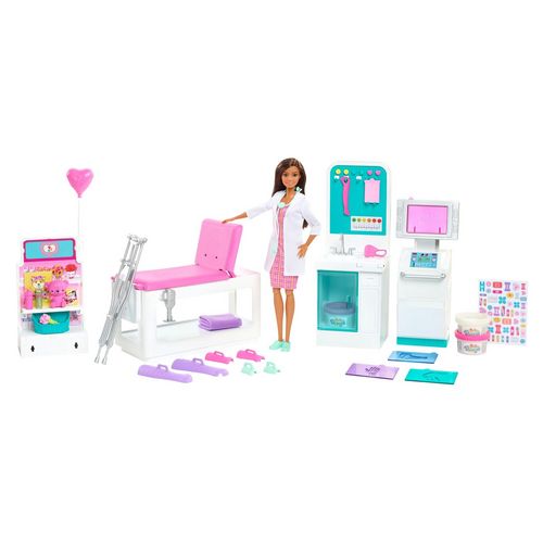 Coffret clinique de Barbie + poupée Barbie