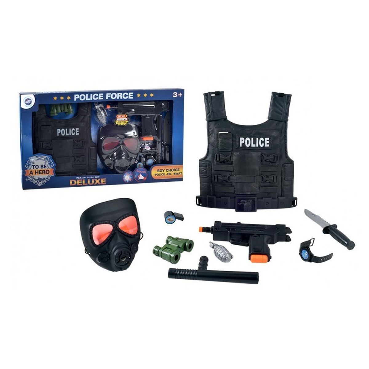 Kit accessoires Policier pour enfant, en plastique