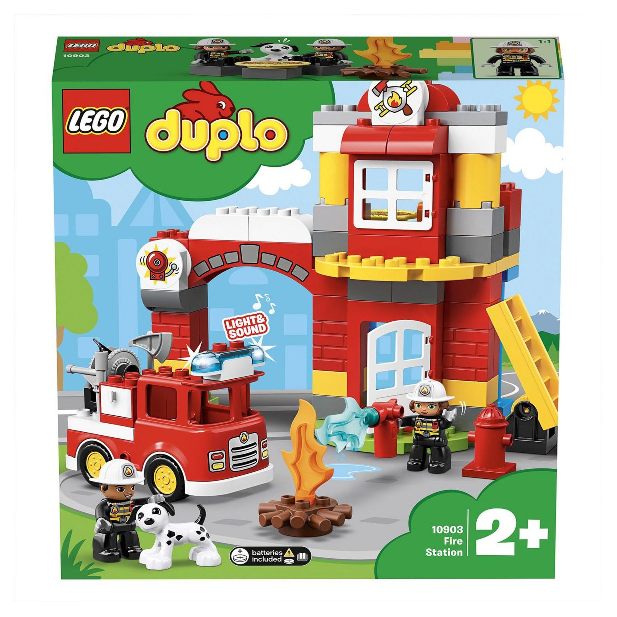 Lego 10970 duplo la caserne et lhelicoptere des pompiers, avec