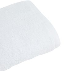 POUCE Drap de bain uni en coton bouclé 300 gr/m2 (Blanc)