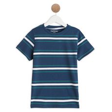 IN EXTENSO T-shirt manches courtes à rayures garçon (Bleu foncé)