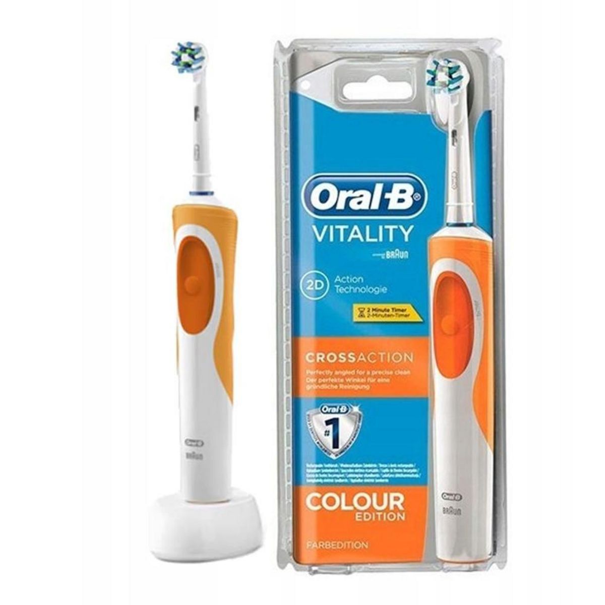  Brosse à Dents électrique Orange Oral-B by Braun Vitality Colour Edition
