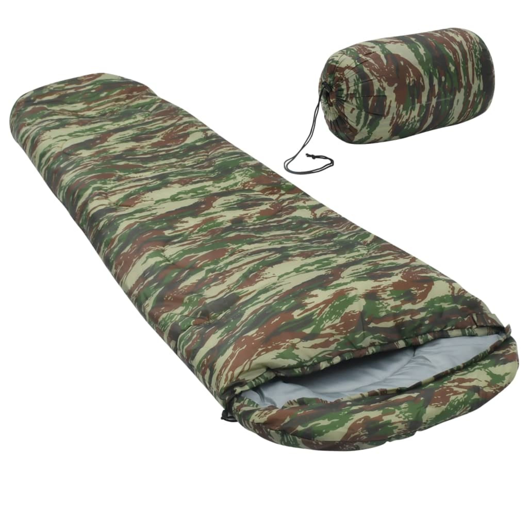 VIDAXL Sac de couchage leger momie pour enfants Camouflage 670 g