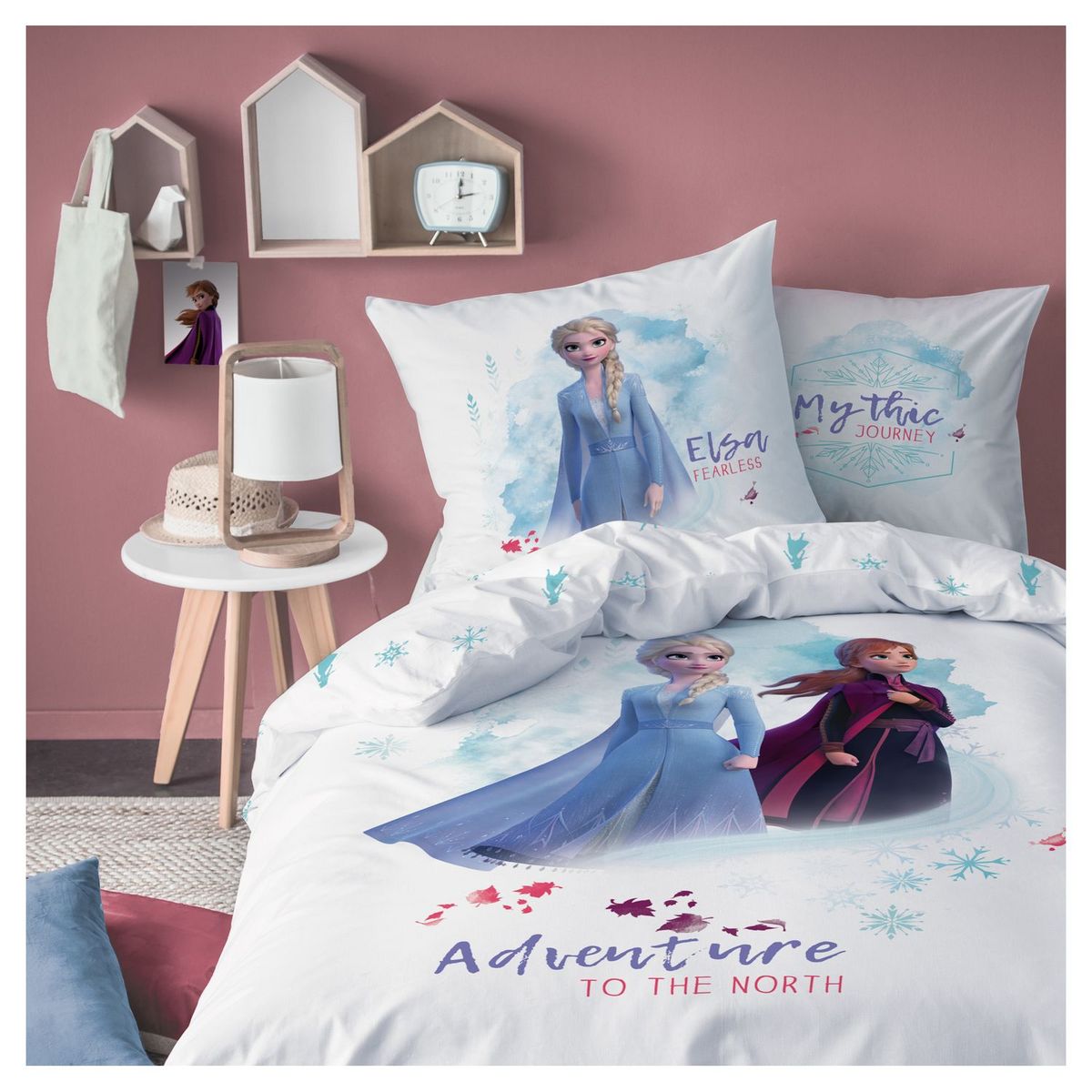 Housse de Couette Reine des Neiges 2 Personnes, Princesse Parfaite