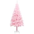 VIDAXL Sapin de Noël artificiel avec support rose 180 cm PVC