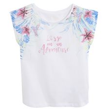 IN EXTENSO T-shirt manches courtes fille (blanc)