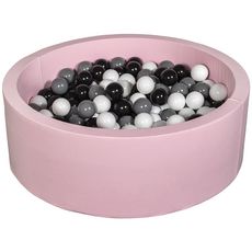  Piscine à balles Aire de jeu + 300 balles rose noir,blanc,gris
