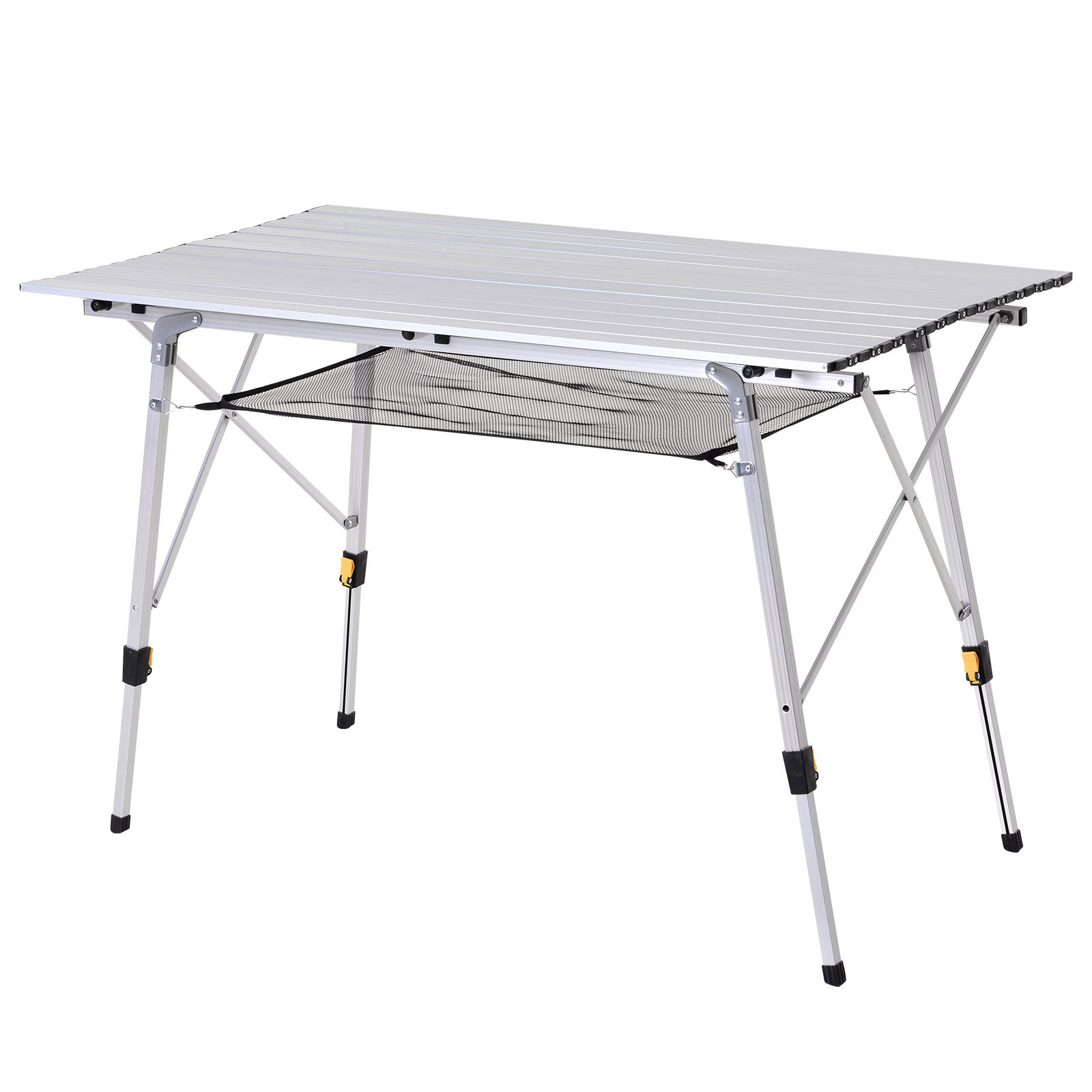 Table de Camping Pliante en Aluminium à Latte Enroulable 89x59x45
