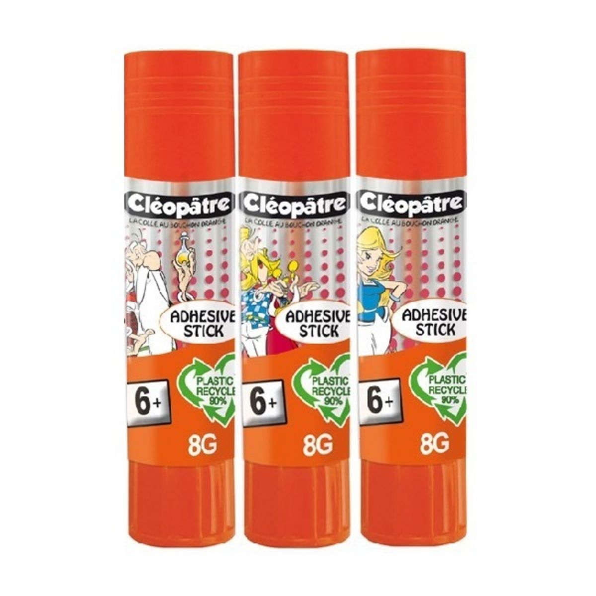 CLEOPATRE Lot de 6 bâtons de colle 8g pas cher 