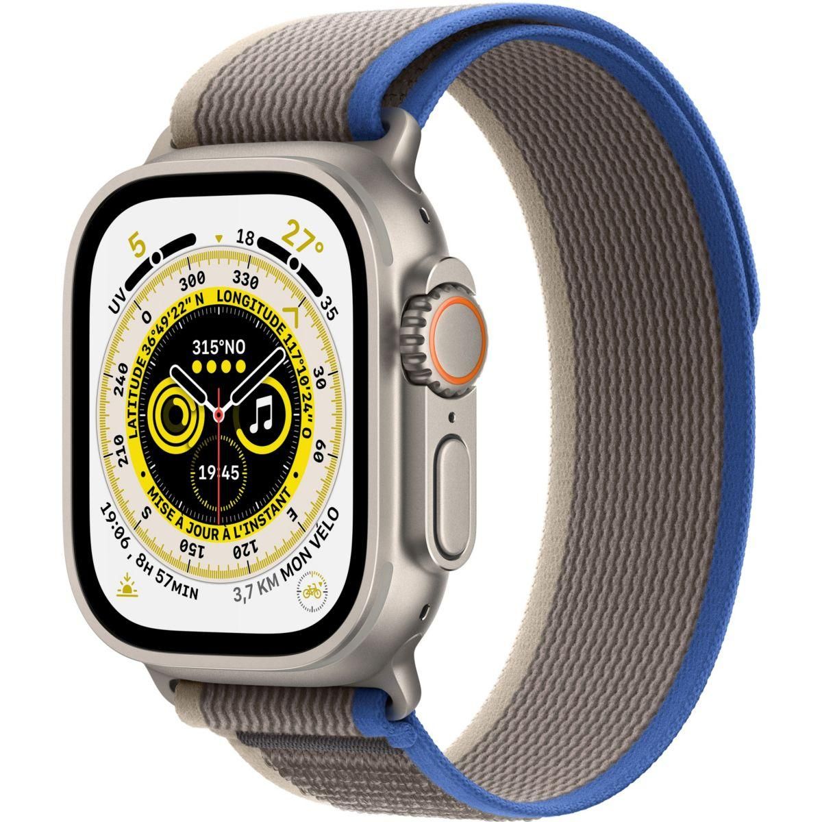 APPLE Montre connectée 49MM Tita/Bouc Trail Ble/Gri Ultra M/L C