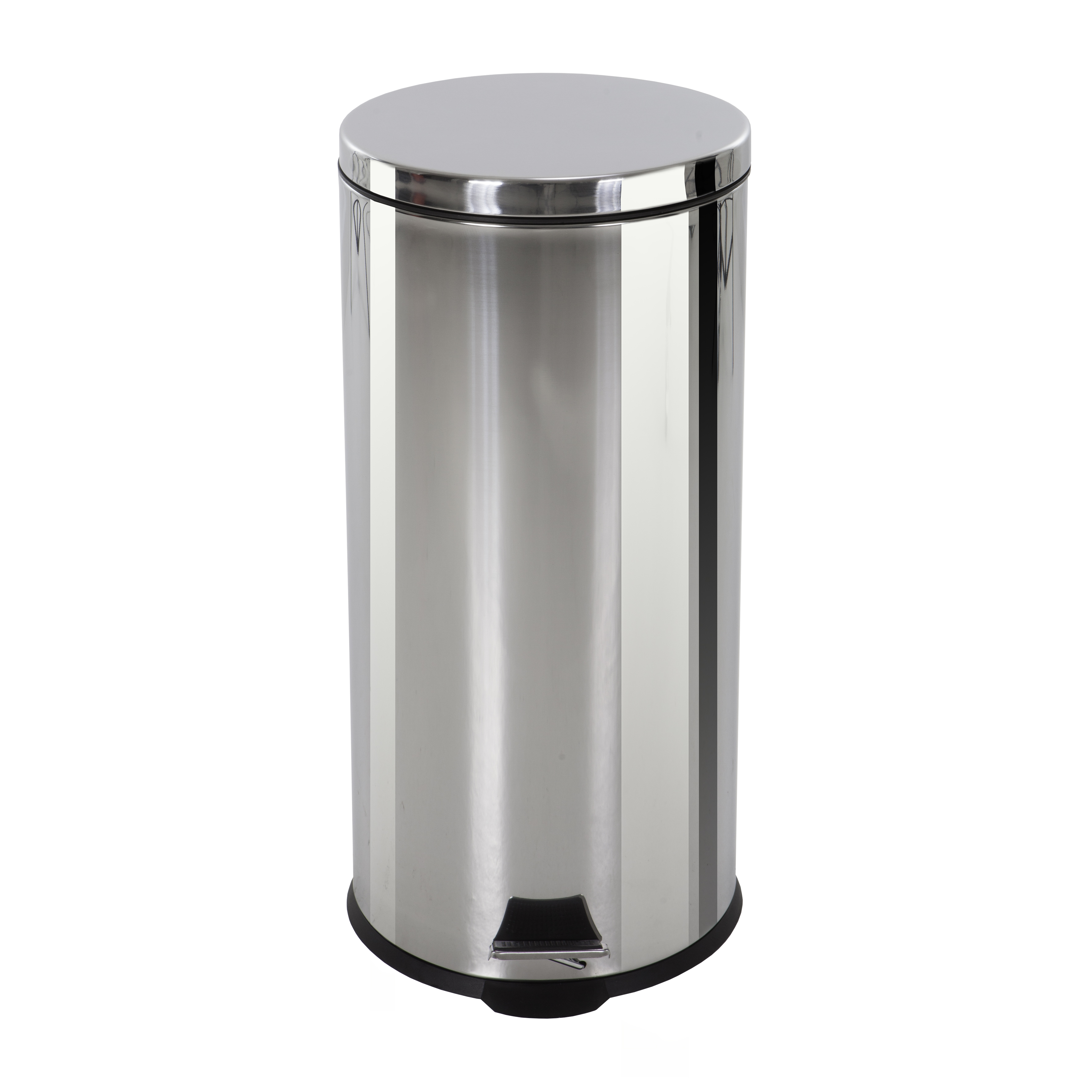 Poubelle basse 2 bacs - 30l - inox