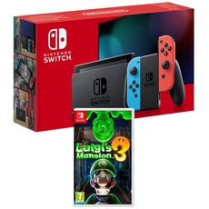 EXCLU WEB Console Nintendo Switch Joy-Con Bleu et Rouge + Luigi's Mansion 3