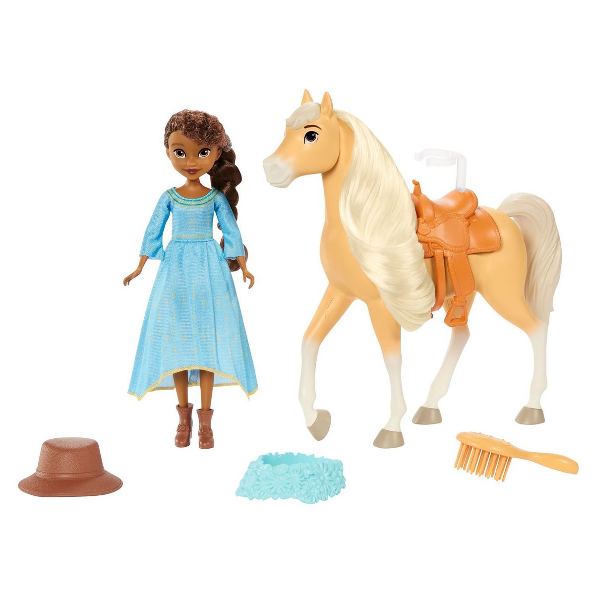 Coffret spirit 3 chevaux 18 cm et 3 poupÉes 12 cm, poupees