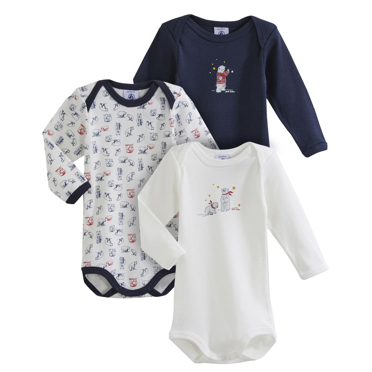 PETIT BATEAU Body manches longues b b pas cher Auchan