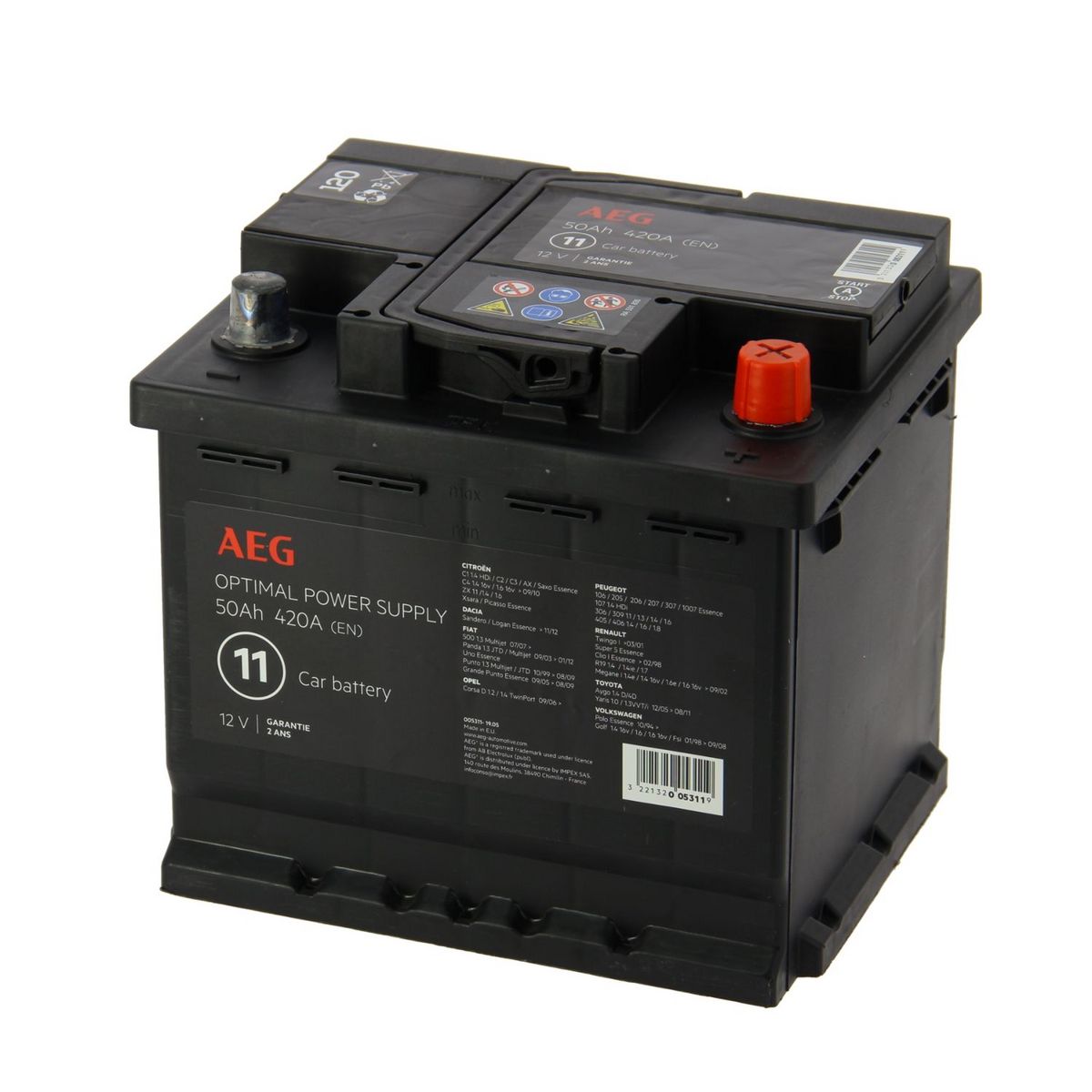 AEG Batterie 11 420A 50Ah L1 pas cher 