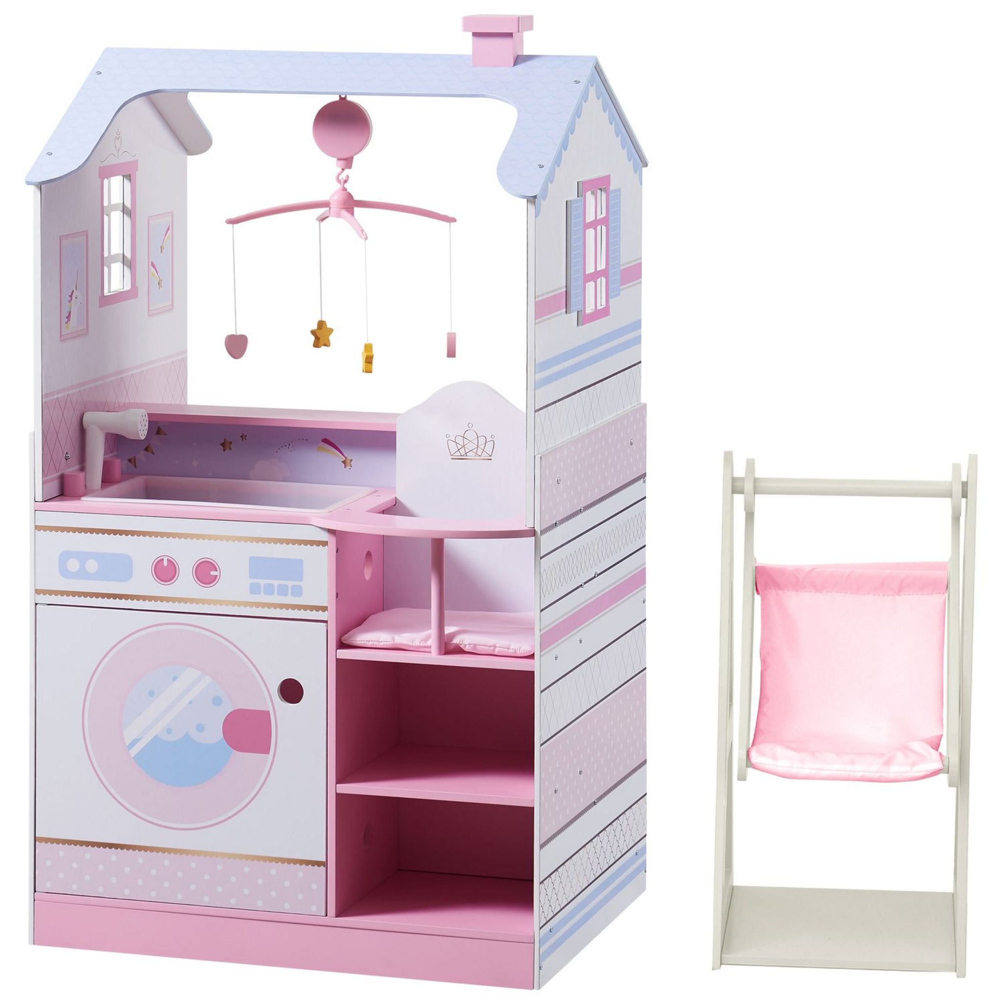 ONE TWO FUN Set nursery + poupée rose pas cher 