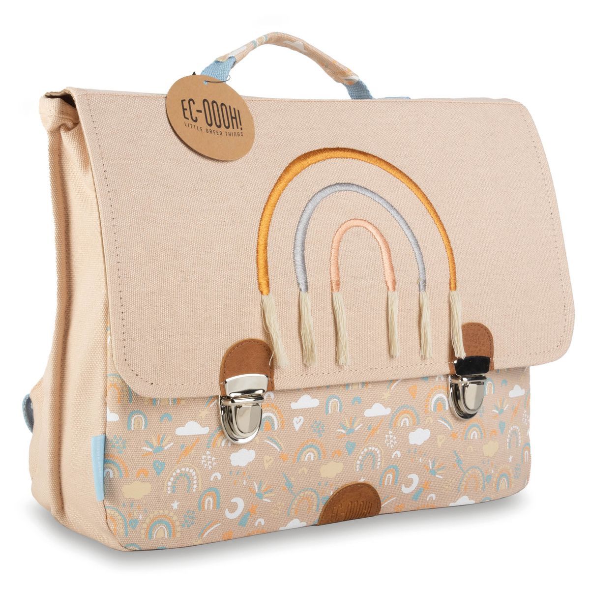 Cartable 36 cm CP CE1 CE2 beige EC OOOH RAINBOW CARTON