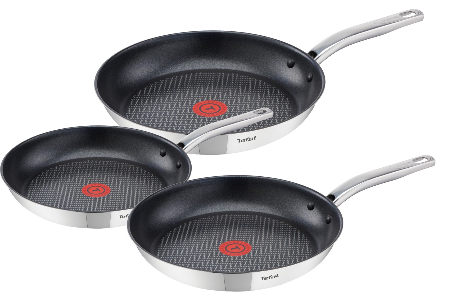 TEFAL Lot de 3 poêles 20/24/28 cm SIMPLICITY Rouge velours pas cher 