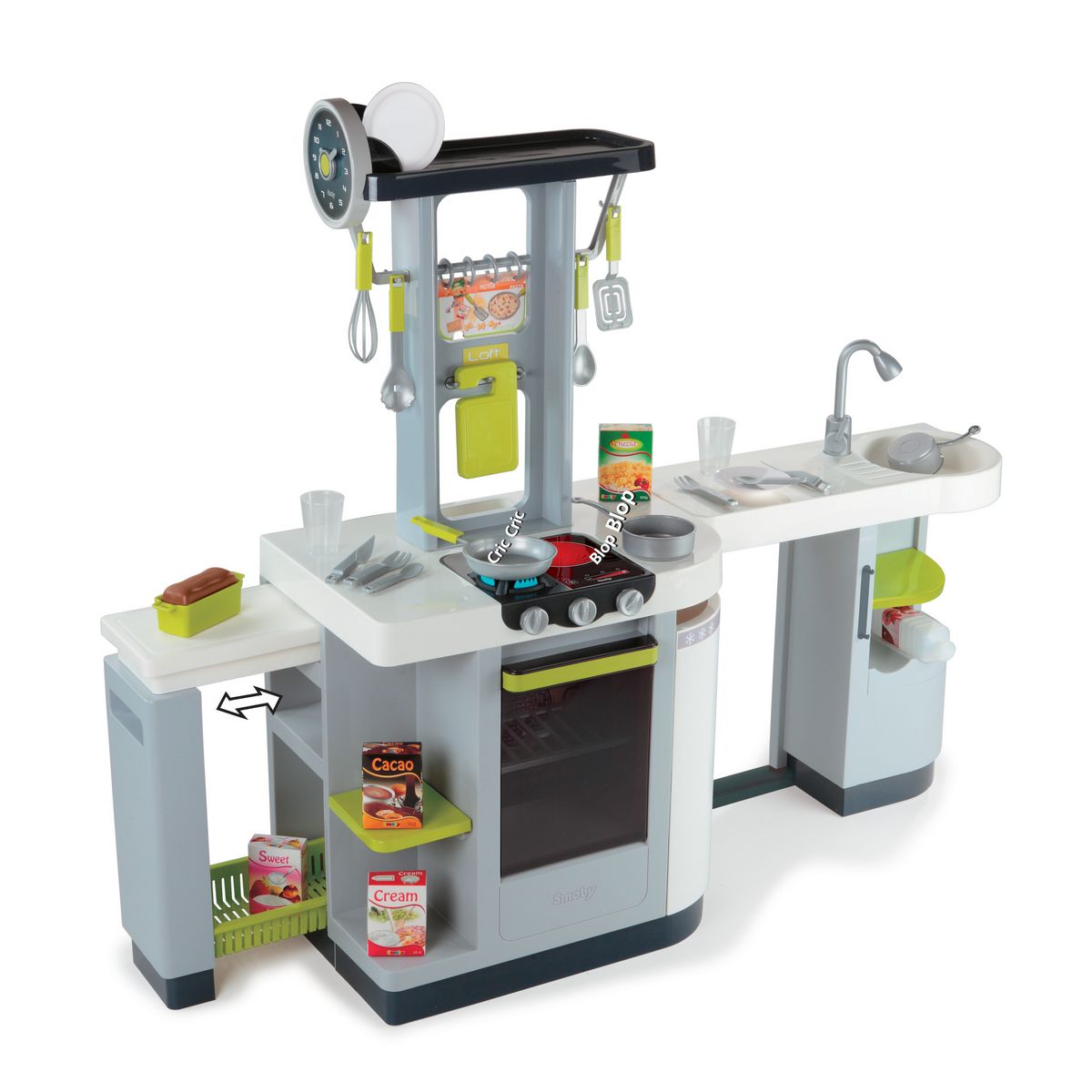 SMOBY Cuisine loft grise pas cher 