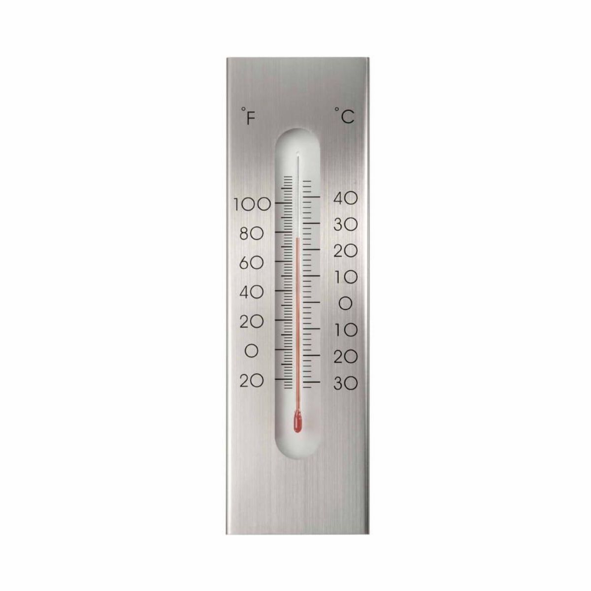 Thermomètre mural TFA 12.2044 - Pour intérieur et extérieur - Aluminium