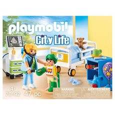PLAYMOBIL 70192 - City Life- Chambre d'hôpital pour enfant