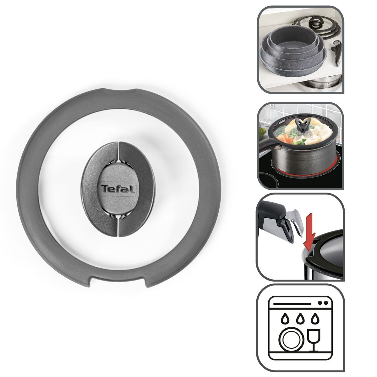 TEFAL Couvercle INGENIO 18 cm pas cher 