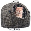 Cage de transport pour chats Gris 45x35x35 cm Saule naturel