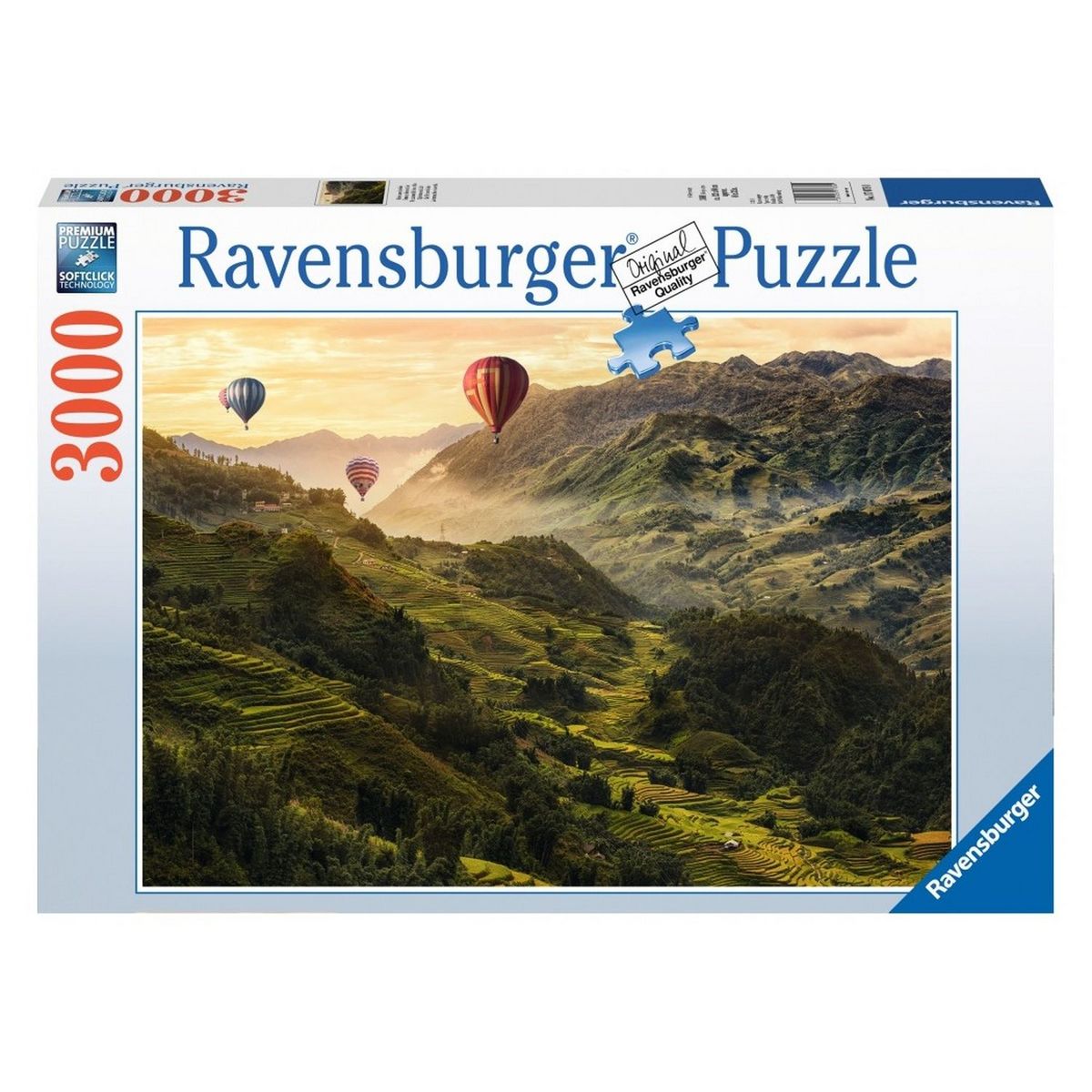 RAVENSBURGER Puzzle 3000 pièces Terrasses de riz en Asie pas cher 