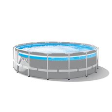 INTEX Kit piscine tubulaire ronde 4,88x1,22m CLEAR WINDOW