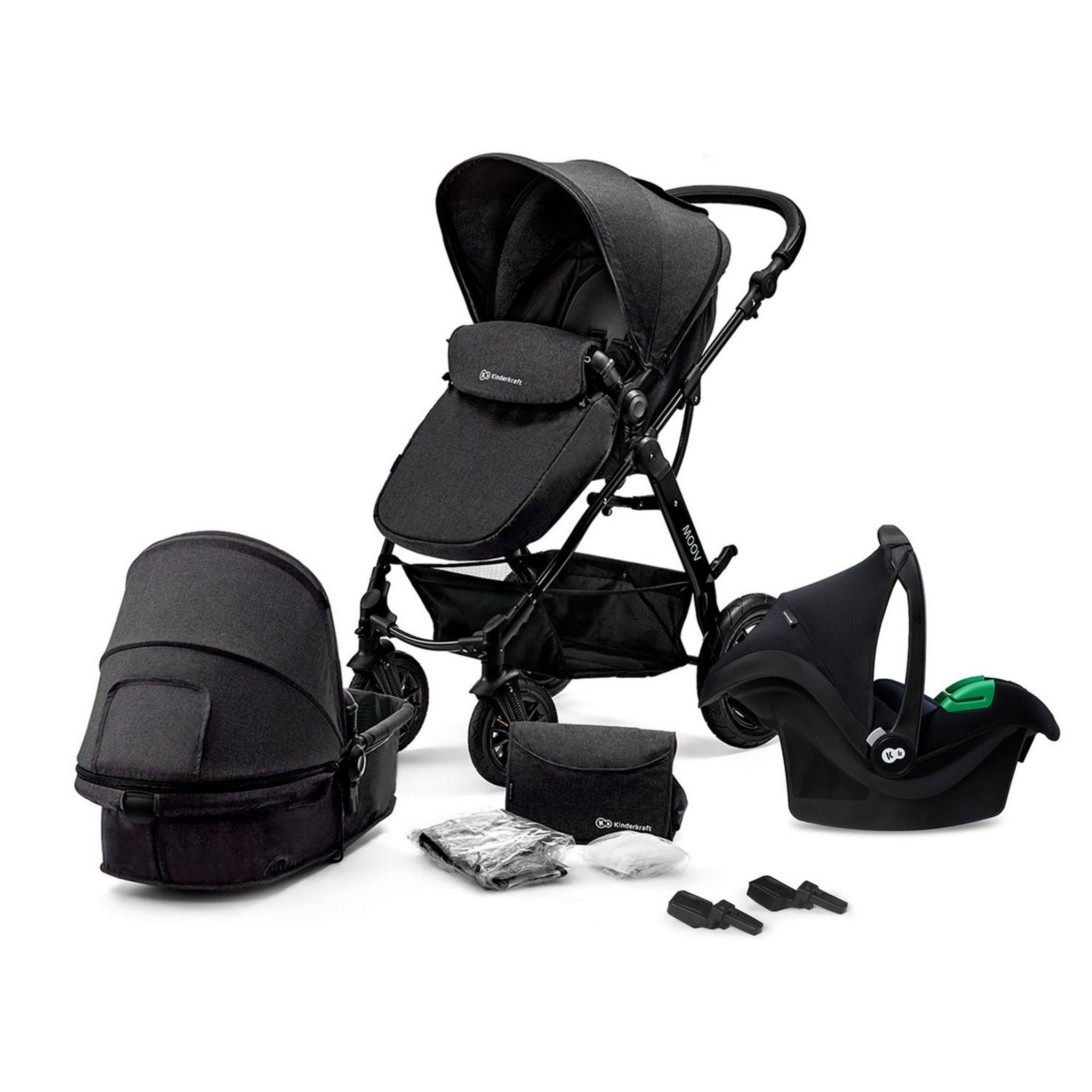 Kinderkraft Poussette 3 en 1 Xmoov Trio enfant Siège Auto Black