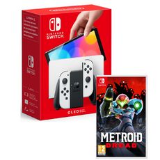 EXCLU WEB Console Nintendo Switch OLED Joy-Con Blanc + Metroid Dread