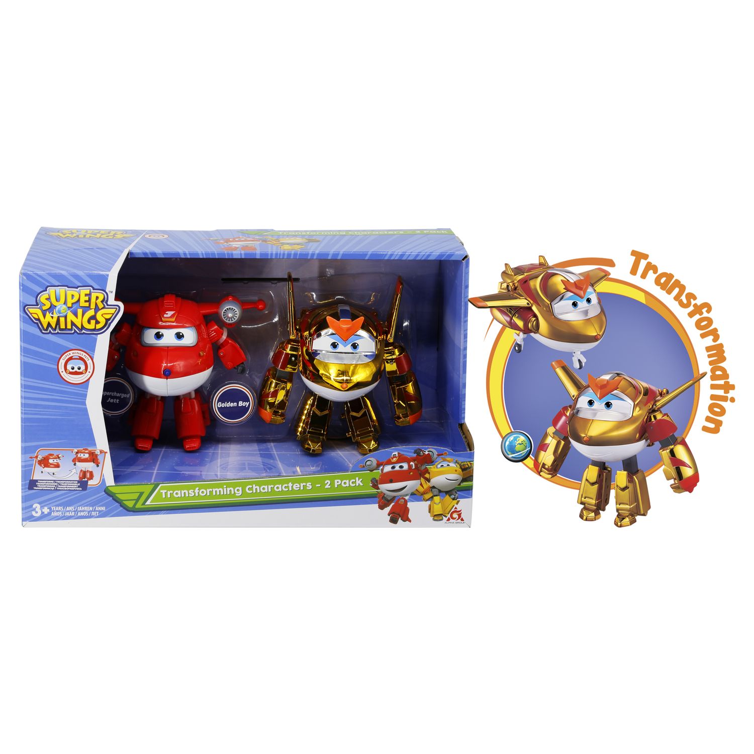 Auldey Pack de 4 Transform-a-bots Super Wings saison 5 pas cher