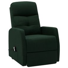 Fauteuil inclinable sur pied Vert fonce Tissu