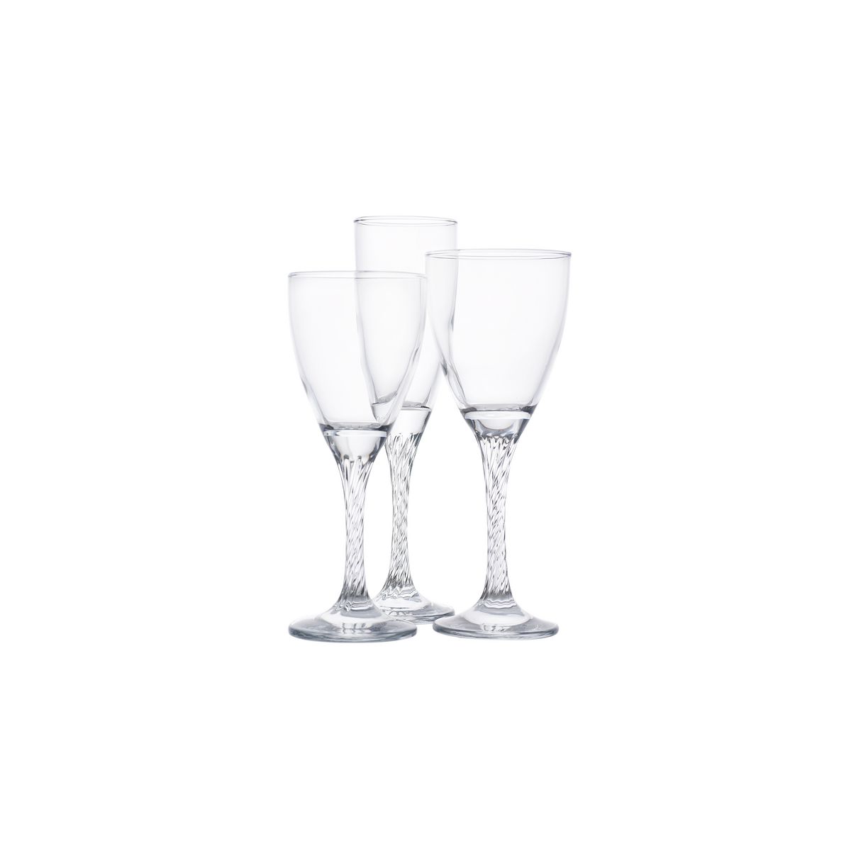 6 Verres à vin torsadés 18 cl