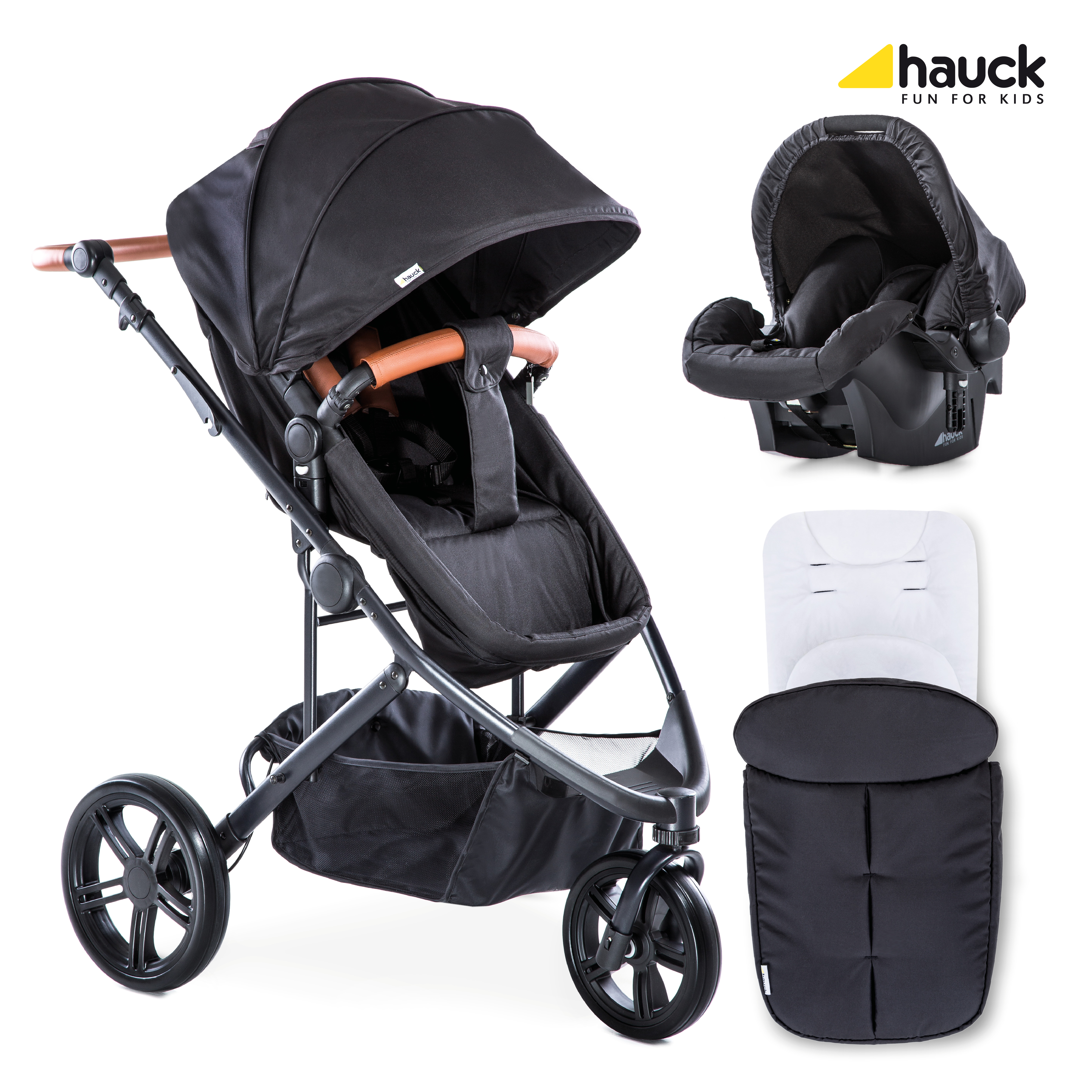 Poussette combinée Hauck Pacific 3 Trio Pack - Caviar - Dès la naissance -  Bébé mixte - Cdiscount Puériculture & Eveil bébé