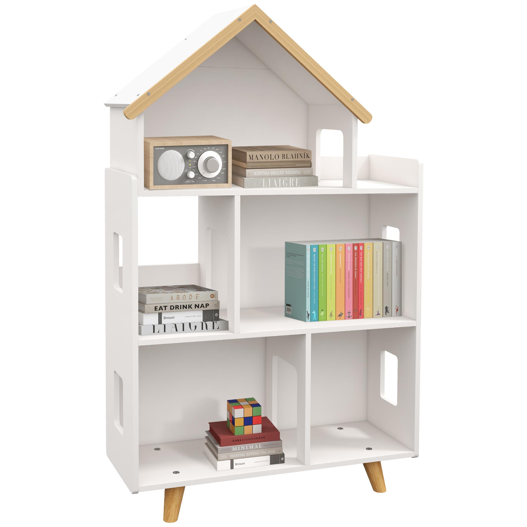 HOMCOM Bibliothèque meuble de rangement design scandinave 3 niches